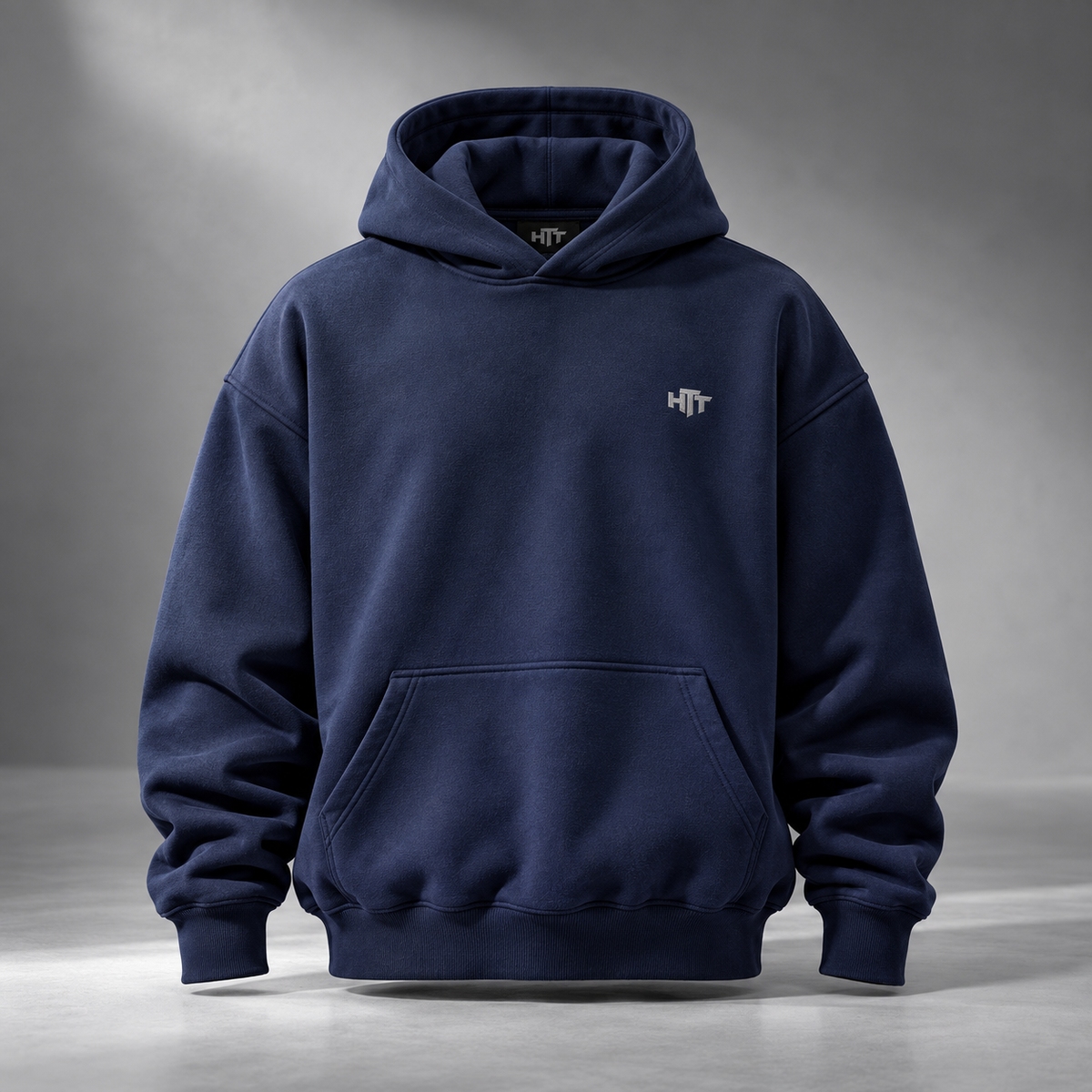 HTT 420GSM heavyweight hoodie in Patriot Blue