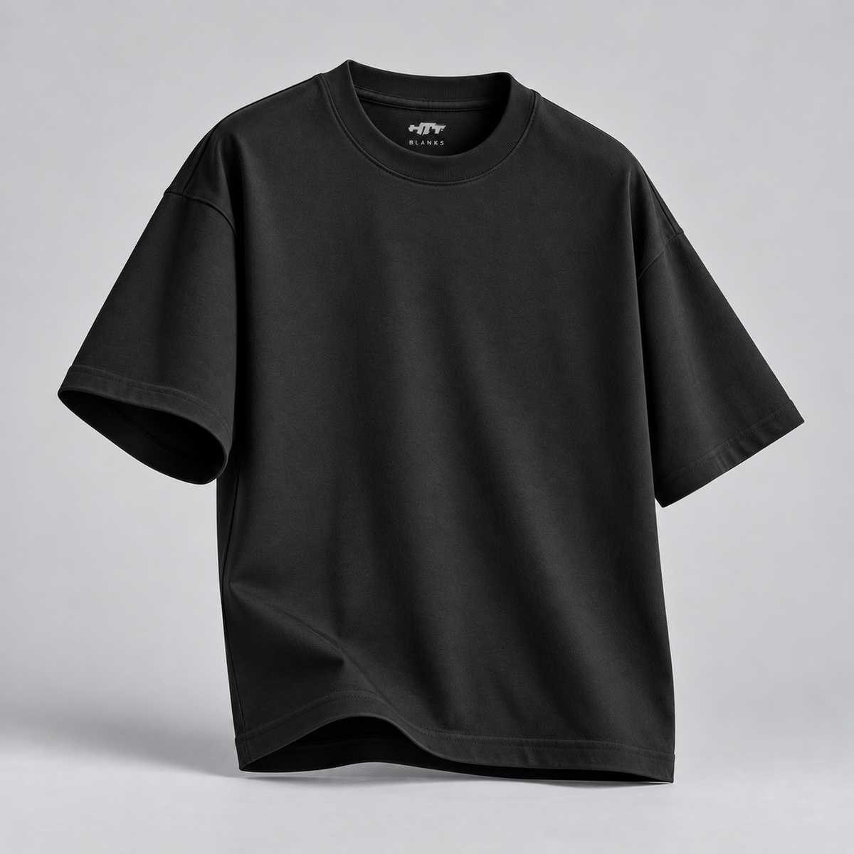 HTT BLANKS Boxy T-Shirt Black – oversized voorzijde