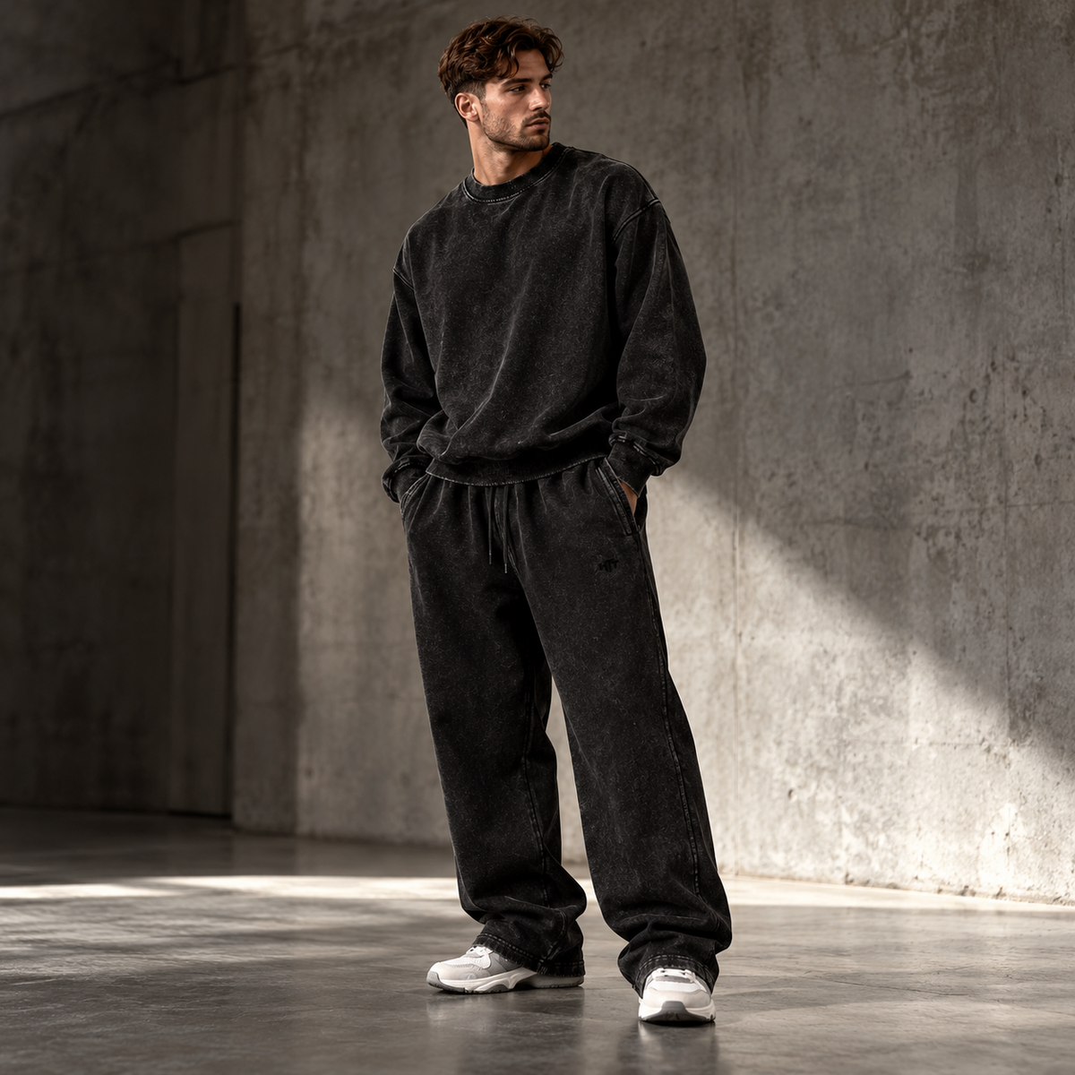 HTT BLANKS Faded Black heavyweight sweater en sweatpants - aanvullende productfoto