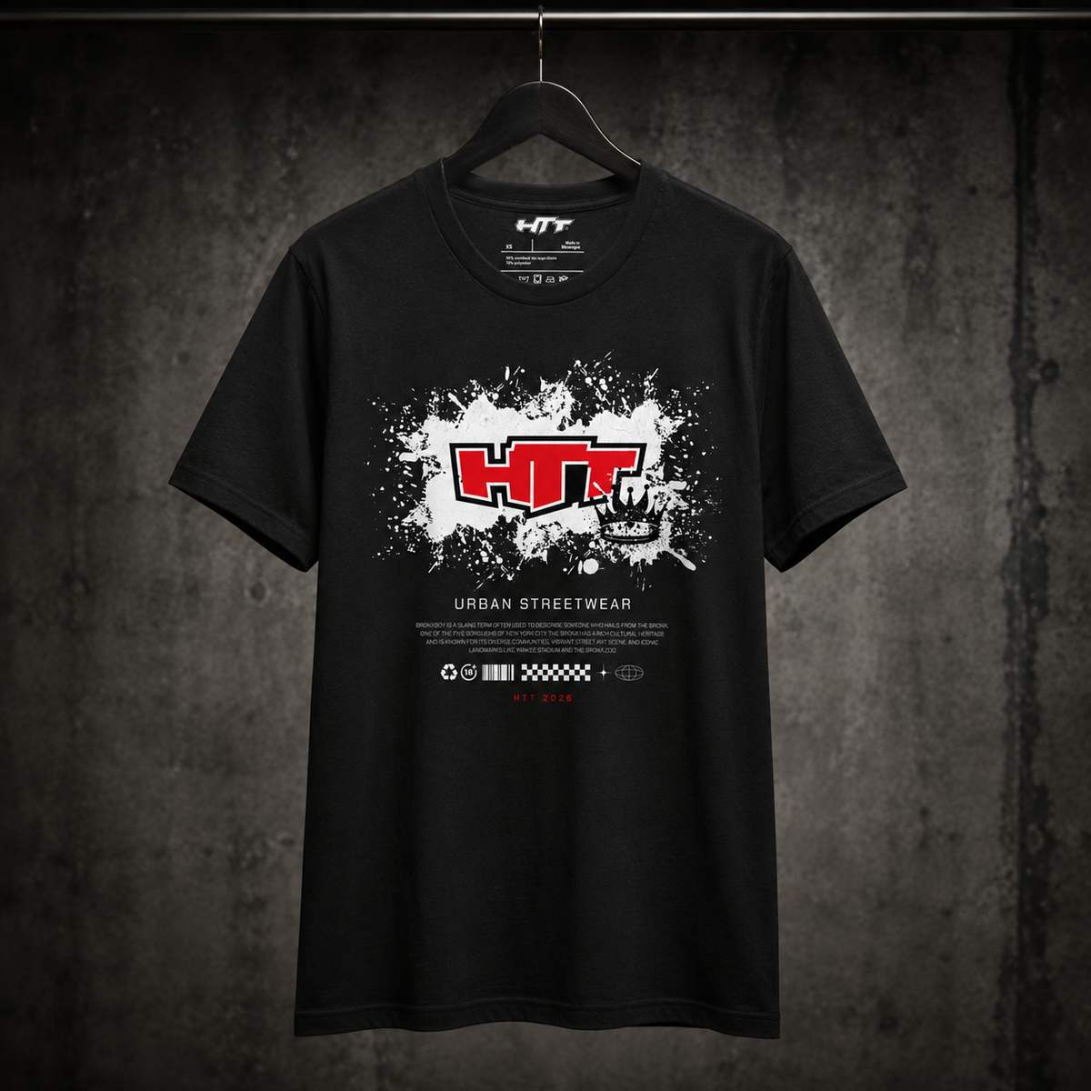 HTT Urban Legend unisex T-shirt black hanger front print product photo