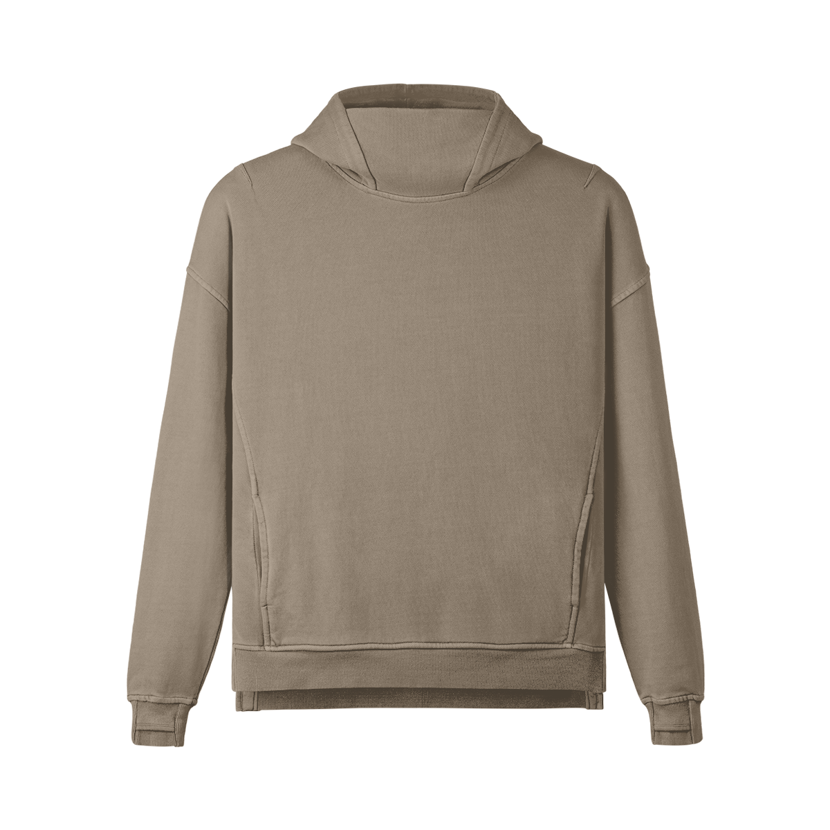 HTT BLANKS Khaki-Rollkragen-Hoodie – Produktübersicht